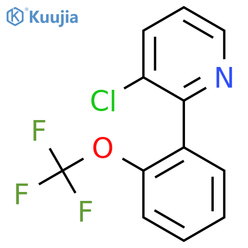 3-Chloro-2-(2-(trifluoromethoxy)phenyl)pyridine structure