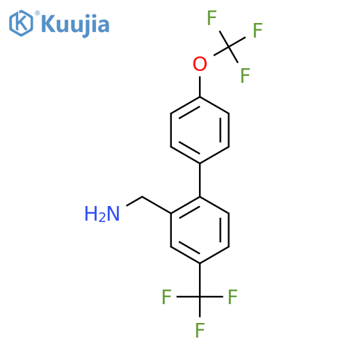 C-(4'-(Trifluoromethoxy)-4-(trifluoromethyl)biphenyl-2-yl)-methylamine structure