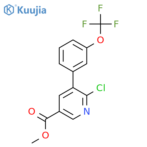 Methyl 6-chloro-5-(3-(trifluoromethoxy)phenyl)nicotinate structure