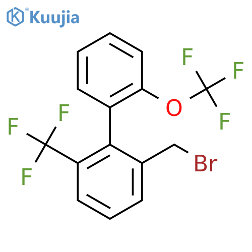 2-Bromomethyl-2'-(trifluoromethoxy)-6-(trifluoromethyl)biphenyl structure