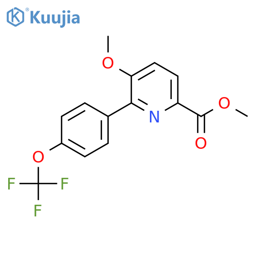 Methyl 5-methoxy-6-(4-(trifluoromethoxy)phenyl)picolinate structure