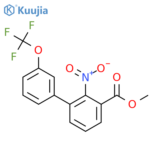 Methyl 2-nitro-3'-(trifluoromethoxy)biphenyl-3-carboxylate structure