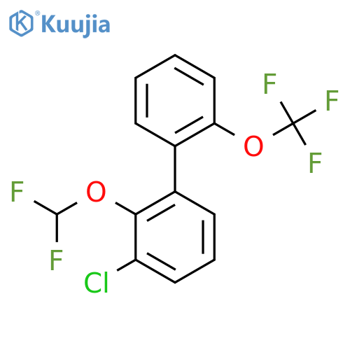 3-Chloro-2-(difluoromethoxy)-2'-(trifluoromethoxy)biphenyl structure