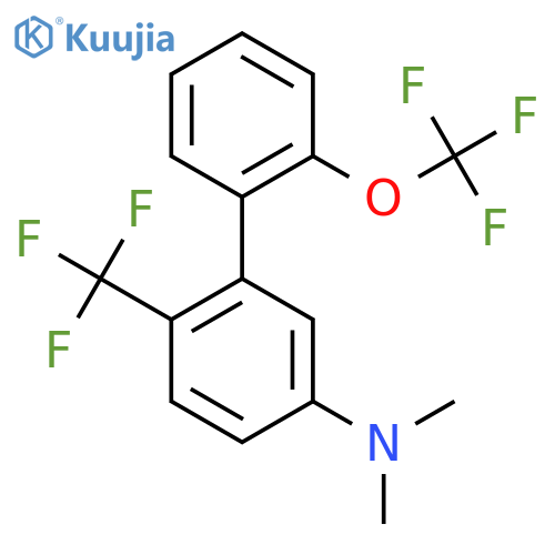 Dimethyl-(2'-(trifluoromethoxy)-6-(trifluoromethyl)biphenyl-3-yl)-amine structure