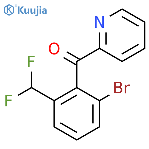 2-(2-Bromo-6-(difluoromethyl)benzoyl)pyridine structure