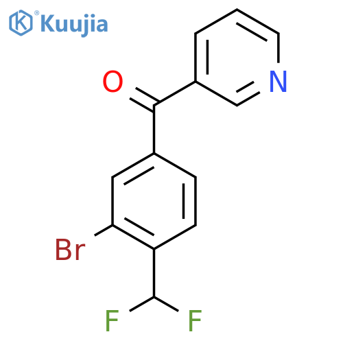 3-(3-Bromo-4-(difluoromethyl)benzoyl)pyridine structure