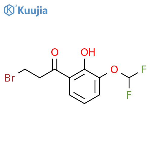 3-Bromo-3'-(difluoromethoxy)-2'-hydroxypropiophenone structure
