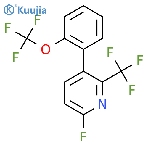 6-Fluoro-3-(2-(trifluoromethoxy)phenyl)-2-(trifluoromethyl)pyridine structure