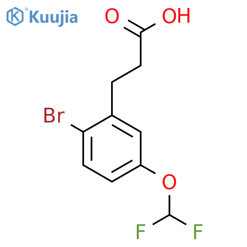 3-(2'-Bromo-5'-(difluoromethoxy)phenyl)propionic acid structure