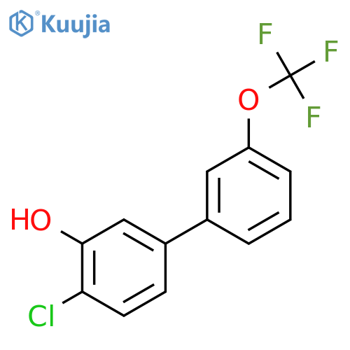 2-chloro-5-[3-(trifluoromethoxy)phenyl]phenol structure