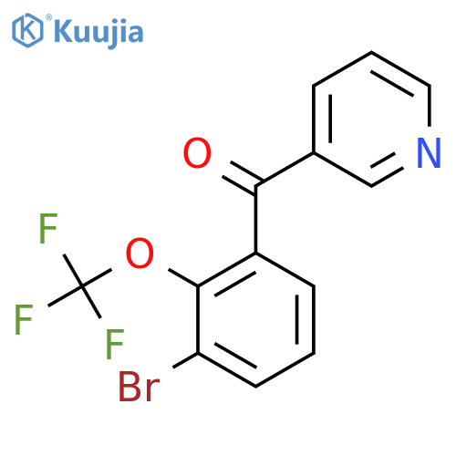 3-(3-Bromo-2-(trifluoromethoxy)benzoyl)pyridine structure