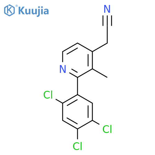 3-Methyl-2-(2,4,5-trichlorophenyl)pyridine-4-acetonitrile structure