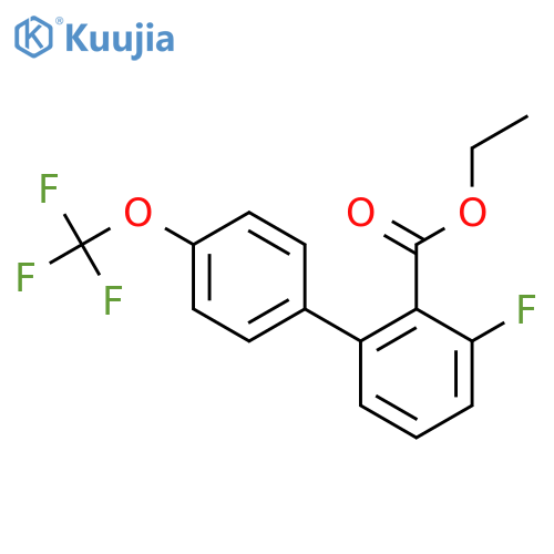 Ethyl 3-fluoro-4'-(trifluoromethoxy)biphenyl-2-carboxylate structure