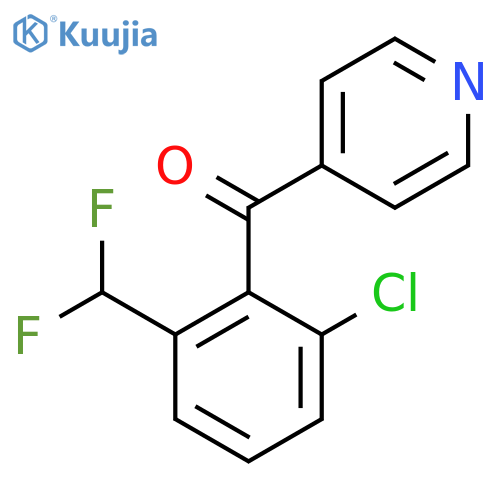 4-(2-Chloro-6-(difluoromethyl)benzoyl)pyridine structure
