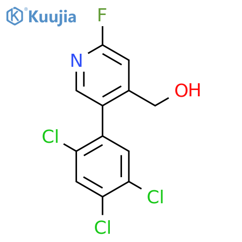 2-Fluoro-5-(2,4,5-trichlorophenyl)pyridine-4-methanol structure