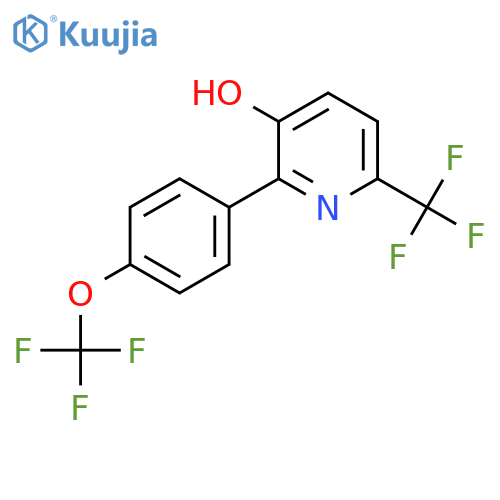 3-Hydroxy-2-(4-(trifluoromethoxy)phenyl)-6-(trifluoromethyl)pyridine structure