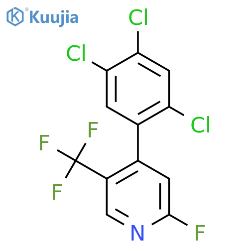 2-Fluoro-4-(2,4,5-trichlorophenyl)-5-(trifluoromethyl)pyridine structure