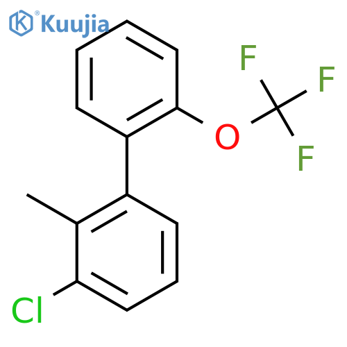 3-Chloro-2-methyl-2'-(trifluoromethoxy)biphenyl structure