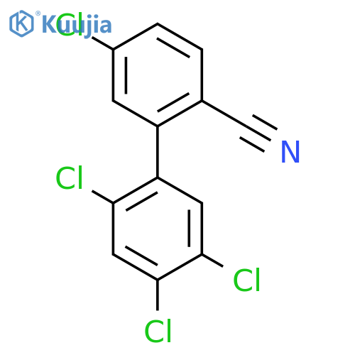 5,2',4',5'-Tetrachlorobiphenyl-2-carbonitrile structure