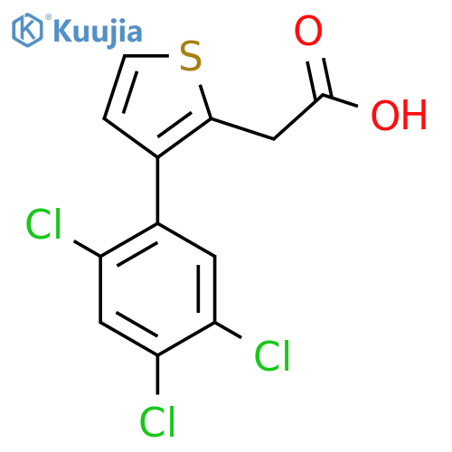 3-(2,4,5-Trichlorophenyl)thiophene-2-acetic acid structure