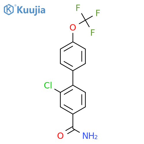 2-Chloro-4'-(trifluoromethoxy)biphenyl-4-carboxylic acid amide structure