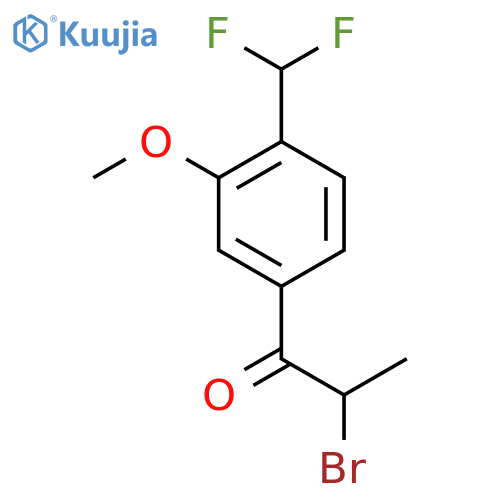 2-Bromo-3'-methoxy-4'-(difluoromethyl)propiophenone structure