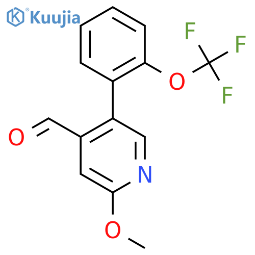 2-Methoxy-5-(2-(trifluoromethoxy)phenyl)isonicotinaldehyde structure