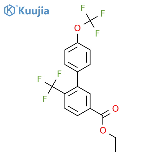 Ethyl 4'-(trifluoromethoxy)-6-(trifluoromethyl)biphenyl-3-carboxylate structure