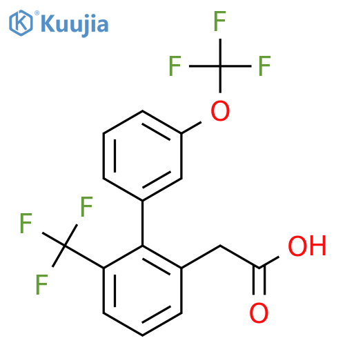 3'-(Trifluoromethoxy)-6-(trifluoromethyl)biphenyl-2-acetic acid structure