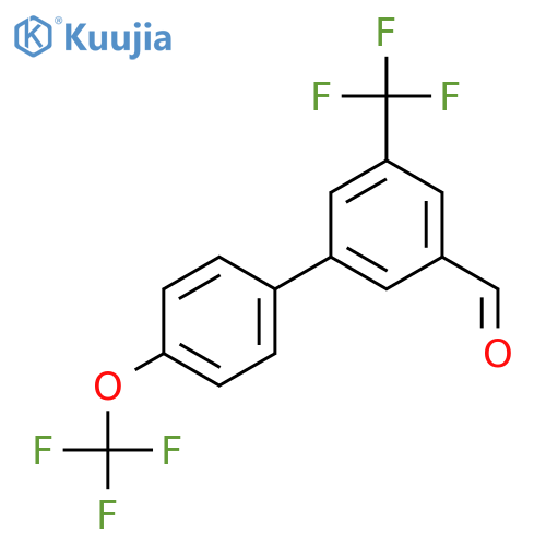 4'-(Trifluoromethoxy)-5-(trifluoromethyl)biphenyl-3-carboxaldehyde structure