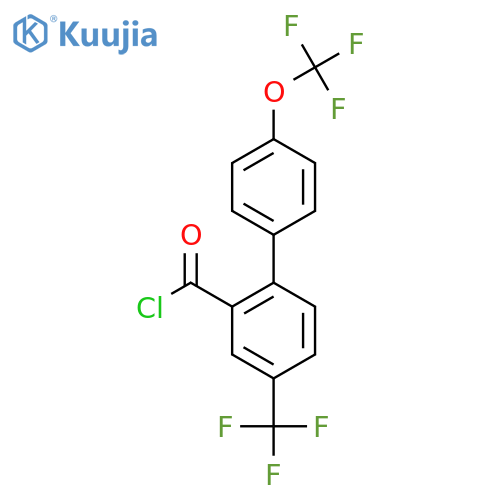 4'-(Trifluoromethoxy)-4-(trifluoromethyl)biphenyl-2-carbonyl chloride structure
