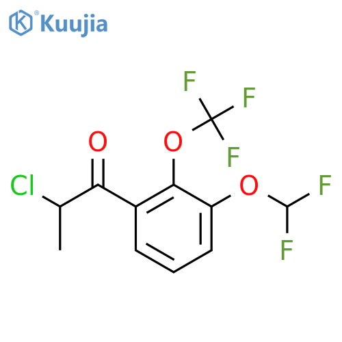 2-Chloro-3'-(difluoromethoxy)-2'-(trifluoromethoxy)propiophenone structure