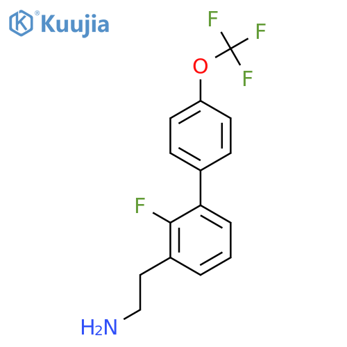 2-Fluoro-4'-(trifluoromethoxy)biphenyl-3-ethylamine structure