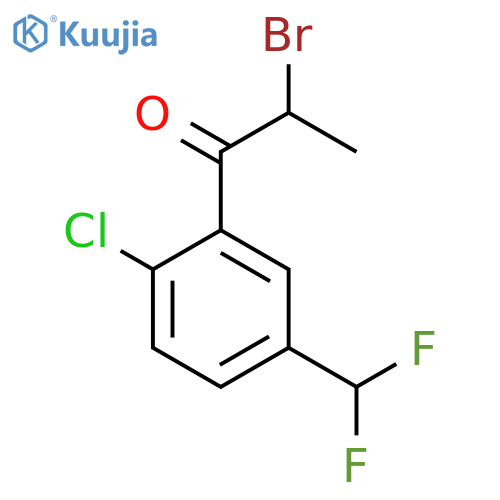 2-Bromo-2'-chloro-5'-(difluoromethyl)propiophenone structure