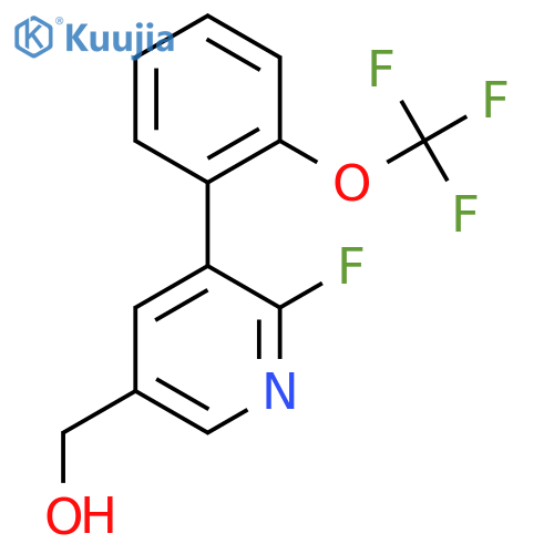 2-Fluoro-3-(2-(trifluoromethoxy)phenyl)pyridine-5-methanol structure