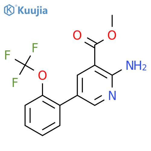 Methyl 2-amino-5-(2-(trifluoromethoxy)phenyl)nicotinate structure