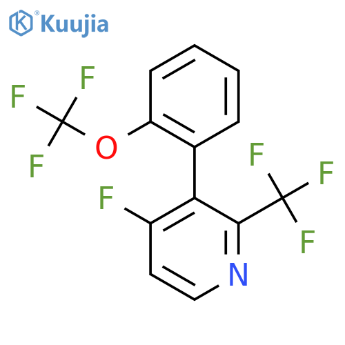 4-Fluoro-3-(2-(trifluoromethoxy)phenyl)-2-(trifluoromethyl)pyridine structure