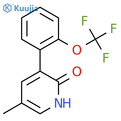 2-Hydroxy-5-methyl-3-(2-(trifluoromethoxy)phenyl)pyridine structure