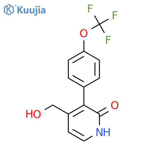 2-Hydroxy-3-(4-(trifluoromethoxy)phenyl)pyridine-4-methanol structure