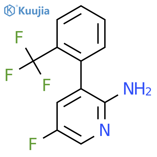 2-Amino-5-fluoro-3-(2-(trifluoromethyl)phenyl)pyridine structure