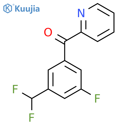 2-(3-Fluoro-5-(difluoromethyl)benzoyl)pyridine structure