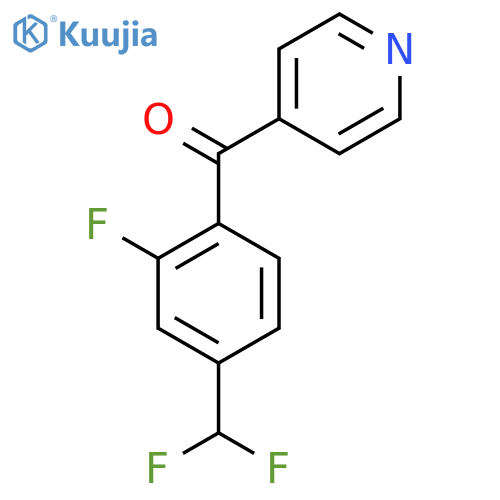 4-(2-Fluoro-4-(difluoromethyl)benzoyl)pyridine structure