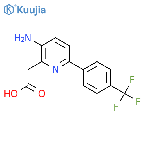 3-Amino-6-(4-(trifluoromethyl)phenyl)pyridine-2-acetic acid structure