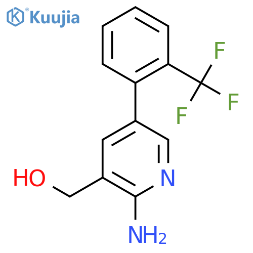 2-Amino-5-(2-(trifluoromethyl)phenyl)pyridine-3-methanol structure