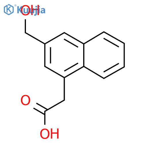3-(Hydroxymethyl)naphthalene-1-acetic acid structure