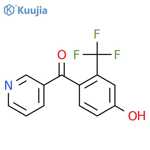 3-(4-Hydroxy-2-(trifluoromethyl)benzoyl)pyridine structure