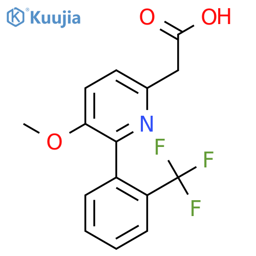 3-Methoxy-2-(2-(trifluoromethyl)phenyl)pyridine-6-acetic acid structure