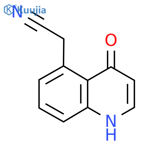 4-Hydroxyquinoline-5-acetonitrile structure