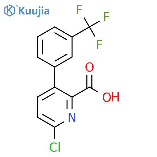 6-Chloro-3-(3-(trifluoromethyl)phenyl)picolinic acid structure