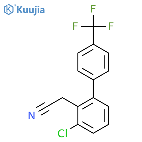 3-Chloro-4'-(trifluoromethyl)biphenyl-2-acetonitrile structure